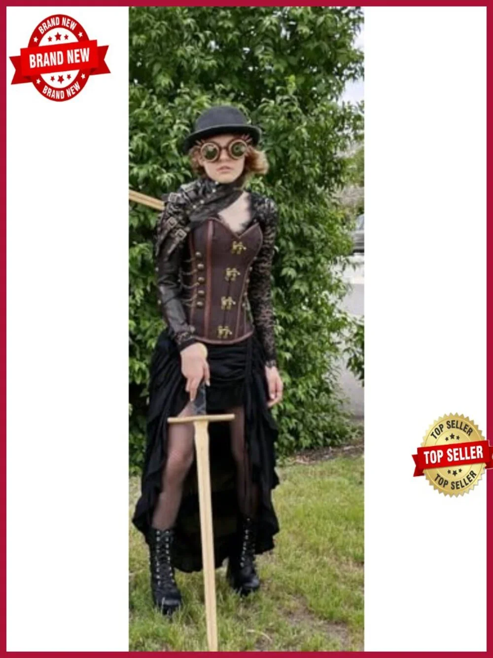 Steampunk High-Low Show Girl Skirt Cosplay Costume